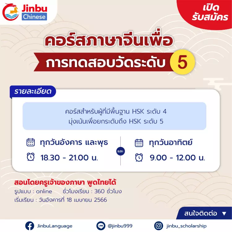 Update คอร์สเรียนที่จะเปิดในเดือนเมษายน 66 นี้ - Jinbu-Languages