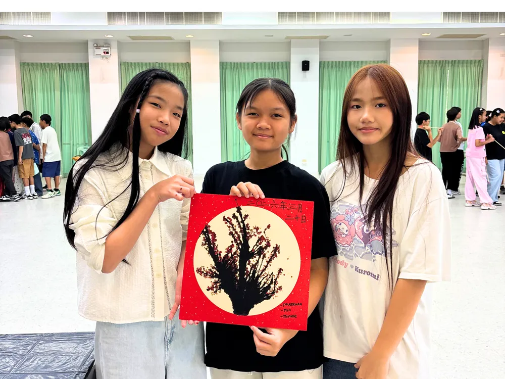 นักเรียนไทยนำเสนอผลงานศิลปะในกิจกรรม Jinbu Chinese Camp ณ โรงเรียนอัสสัมชัญศรีราชา